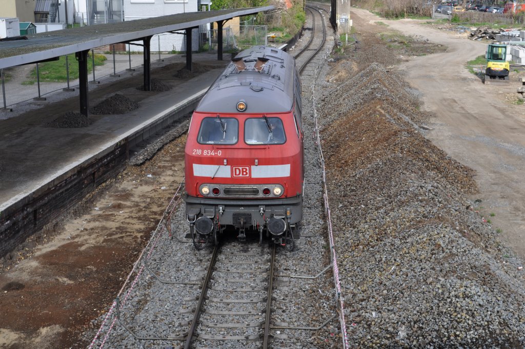 Vorbei am alten S-Bahnsteig(derzeit au�er Betrieb in Berlin Ostkreuz zur�ck nach Lichtenberg.Aufgenommen am 21.04.2012