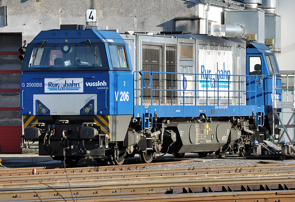 Vossloh G 2000 BB der Rurtalbahn in Brhl-Vochem - 18.02.2013