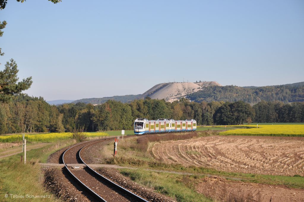 VT 110 + VT 113 am 15.10.2011 am berhmten Monte-Blick bei Hirschau als Sonderfahrt des Vereins  Amberger-Kaolinbahn  auf der Strecke Amberg-Schnaittenbach.