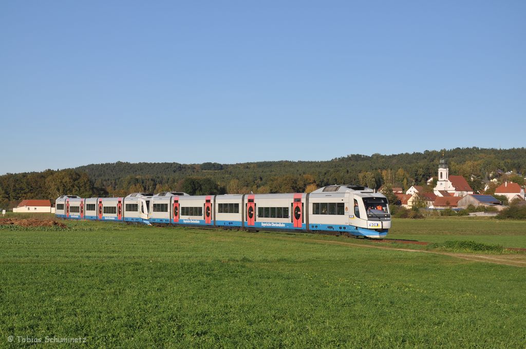 VT 110 + VT 113 am 15.10.2011 als Sonderfahrt des Vereins  Amberger-Kaolinbahn  bei Ursulapoppenricht. (Strecke Amberg-Schnaittenbach)