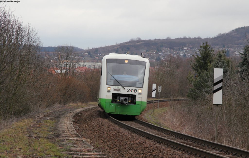 VT 131 als STB80518 (Eisenach-Eisfeld) bei Eisenach 11.4.13