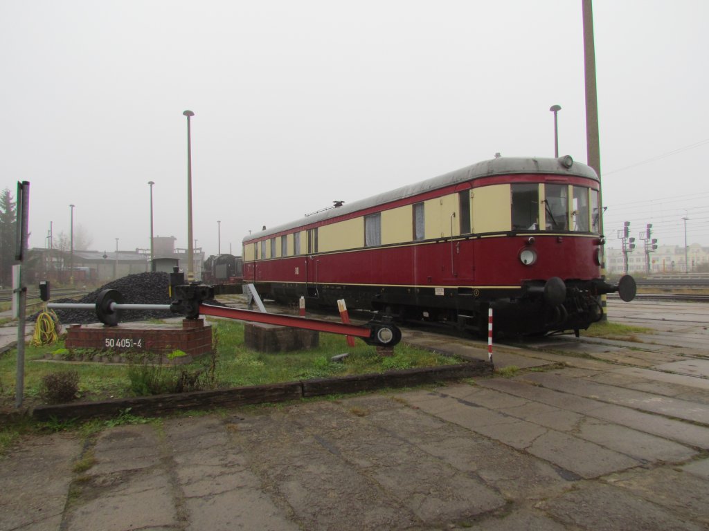 VT 137 auf dem Gelnde des Eisenbahn und Technik Museum Schwerin am 10.11.2011