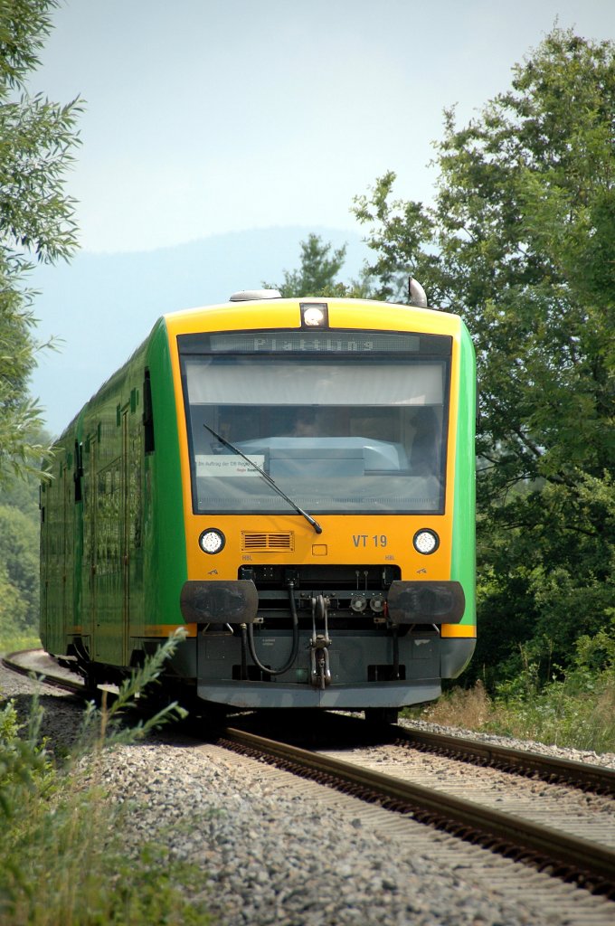VT 19 und VT 24 am 05.07.2010 zwischen Deggendorf Hbf und Pankofen.