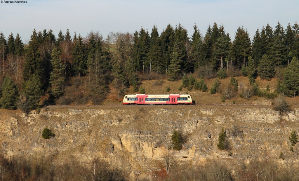 VT 2** der HzL als HzL88066 (Trossingen Stadt-Brunlingen Bahnhof) bei Marbach 19.11.11