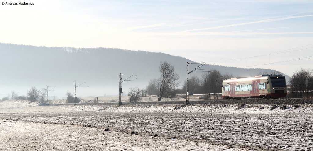 VT 232 als HzL88044 (Blumberg-Zollhaus-Bräunlingen Bahnhof) bei Balgheim 6.2.11