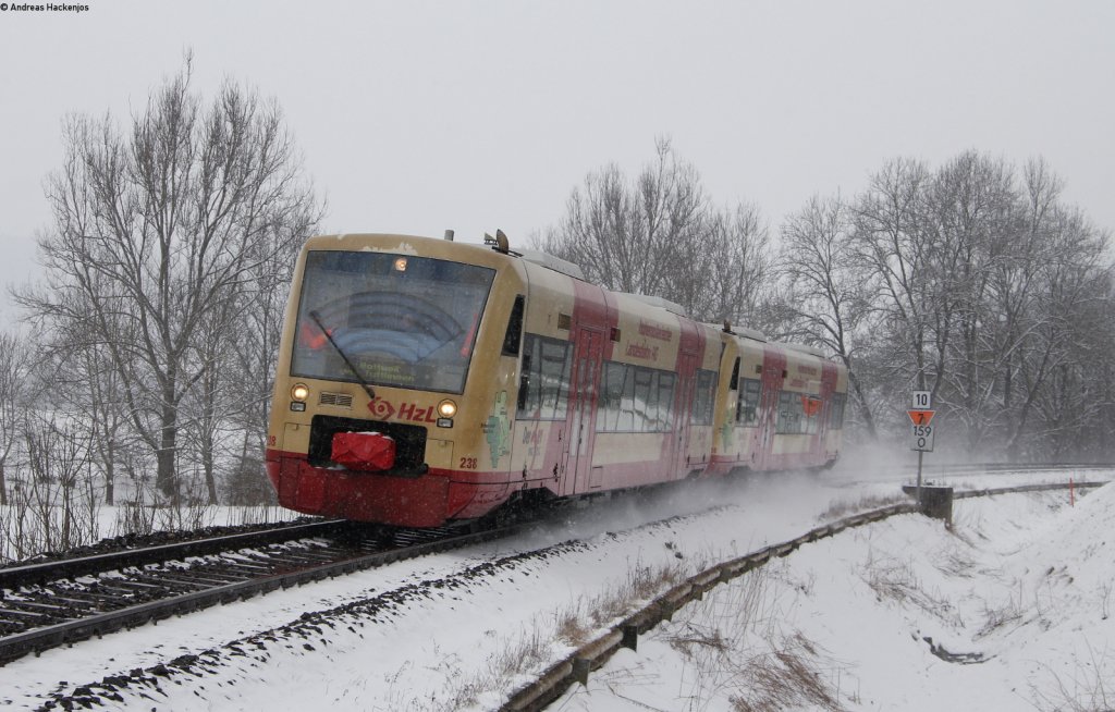 VT 238 und VT 250 als HzL88100 (Immendingen-Rottweil) bei Immendingen 26.3.13
