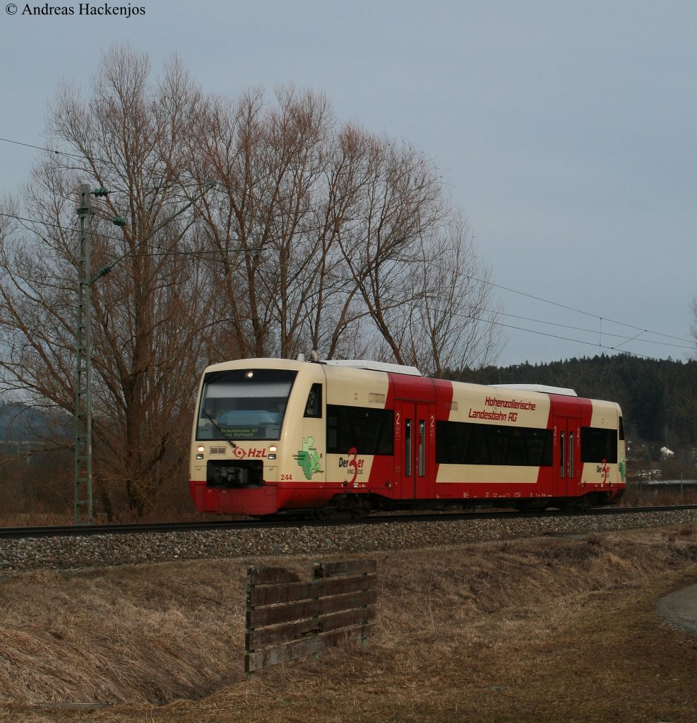 VT 244 der HzL als HzL85866 (Geisingen-Leipferdingen-Brunlingen Bahnhof)