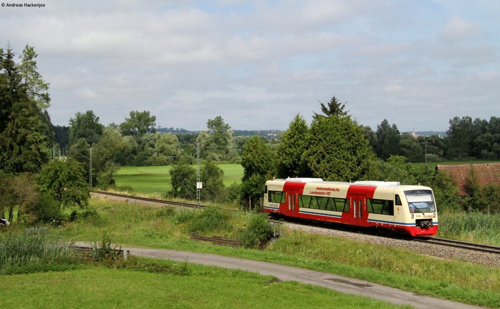 VT 252  Konstanz  als HzL88054 (Blumberg-Zollhaus-Brunlingen Bahnhof) bei Neufra 6.8.11