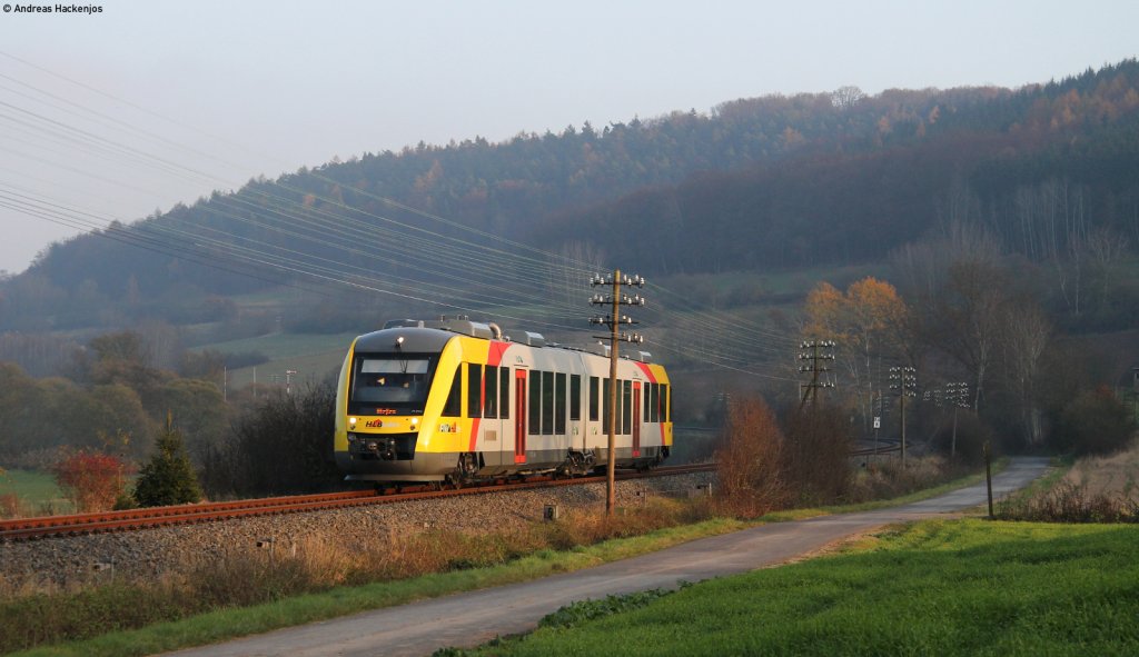 VT 272 der HLB als HLB69726 (Fulda-Gieen) bei Bad Salzschlirf 12.11.11