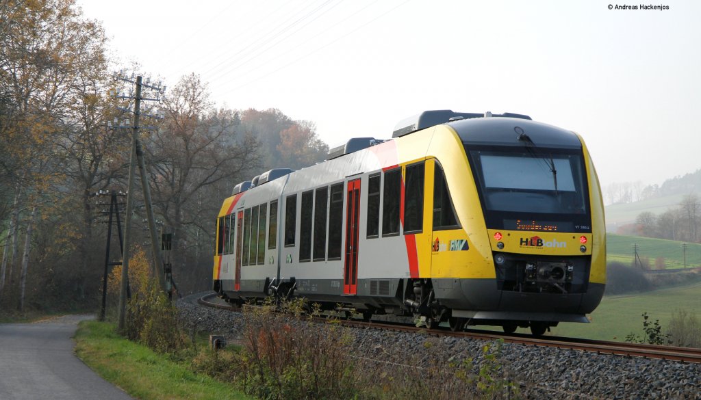 VT 280 der HLB als HLB69724 (Fulda-Gieen) am Esig oder besser gesagt an den Esigs^^ Bad Salzschlirf 12.11.11