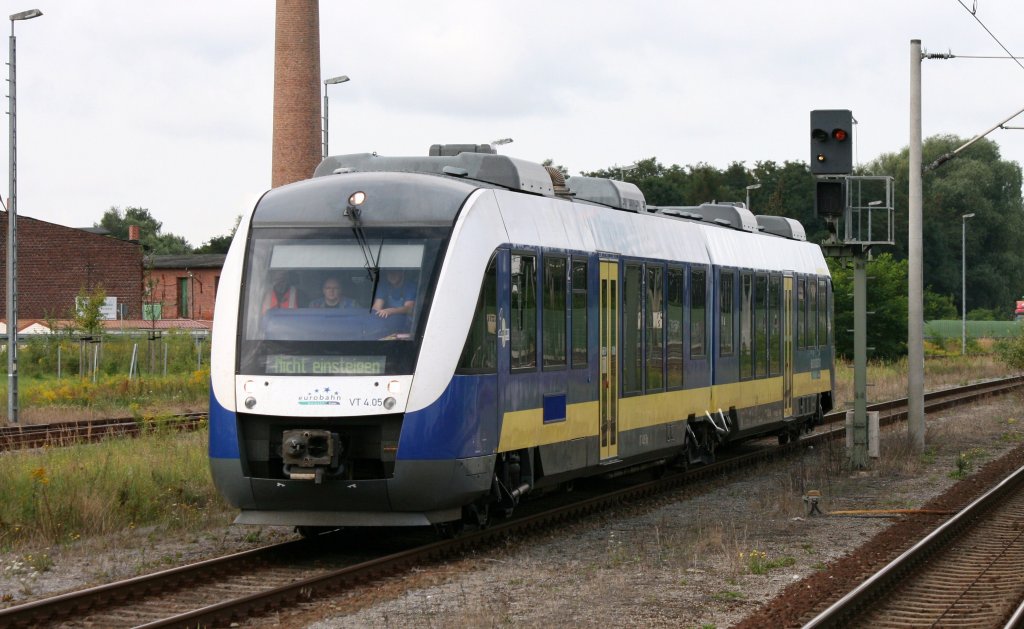 VT 4.05 der Eurobahn am 16.08.2011 in Rathenow