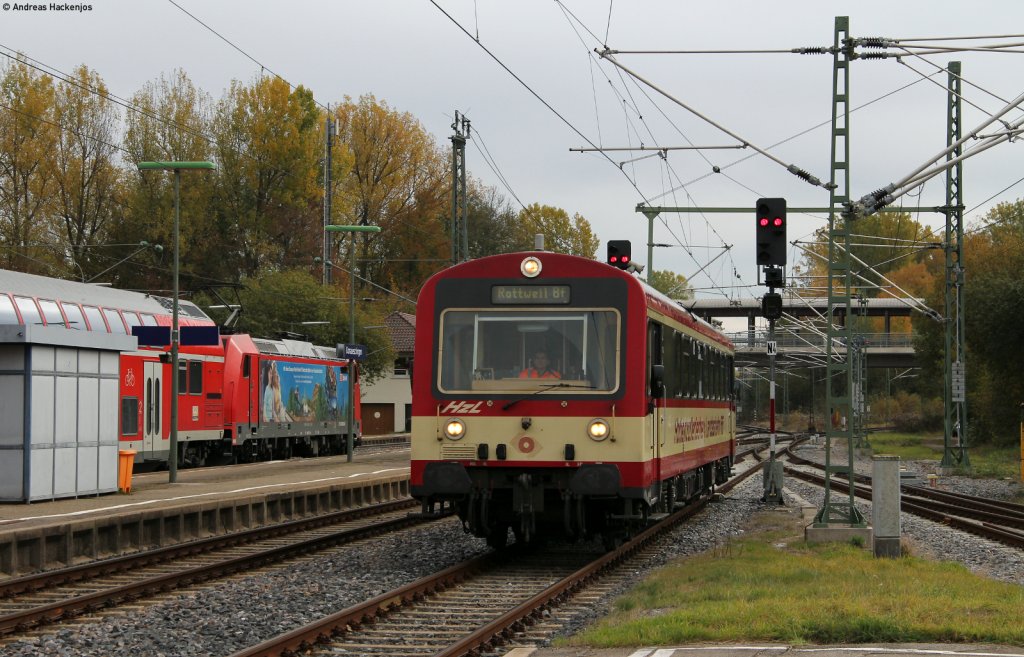 VT 43 als HzL88063 (Br�unlingen Bahnhof-Rottweil) in Donaueschingen 25.10.11