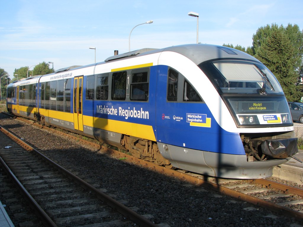 VT 564 der Mrkischen Regiobahn am 12.09.2010 im Brandenburger HBF 