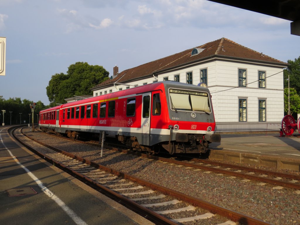 VT 628 nach Braunschweig in Vienenburg am 25.07.2013