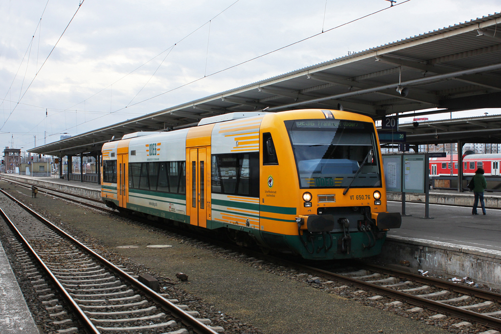 VT 650.57 der ODEG am 25.02.2012 in Berlin Lichtenberg.