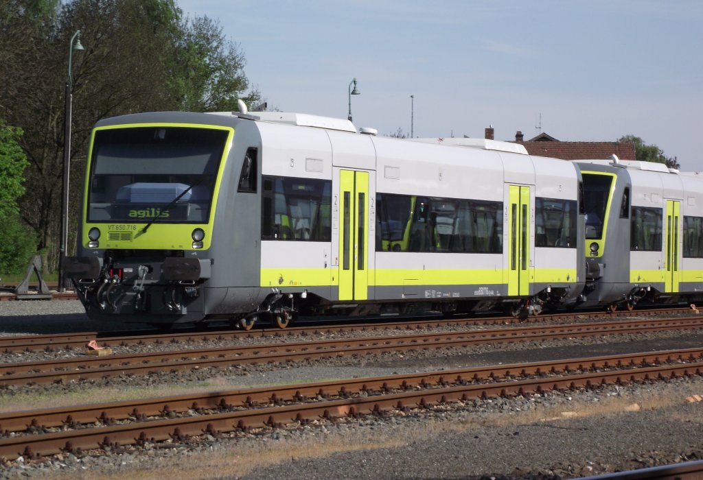 VT 650.716 von Agilis am 7. Mai 2011 in Neuenmarkt-Wirsberg.