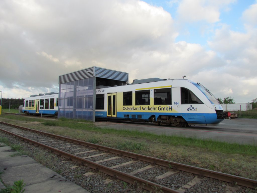 VT 704 der OLA Schwerin am 12.05.2012 in Parchim