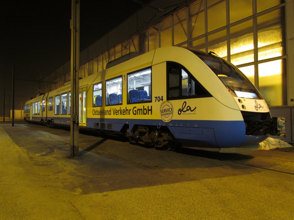VT 704 der OLA Schwerin wartet auf seinen nchsten Einsatz am 28.02.2011