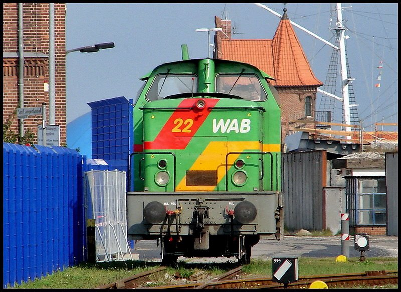 WAB 22 abgestellt in Nordhafen von Stralsund.  am 09.09.05