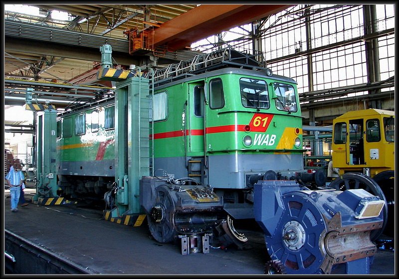 WAB 61 beim  Tag der offenen T�r  im Arriva Werk Neustrelitz. am 04.05.07 