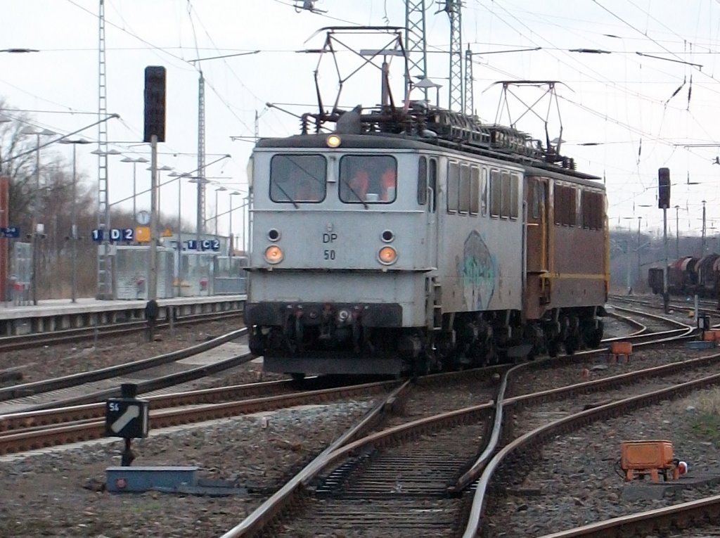 WAB-Loks 50 und 62 unterwegs am 31.M�rz 2010 in Bergen/R�gen.