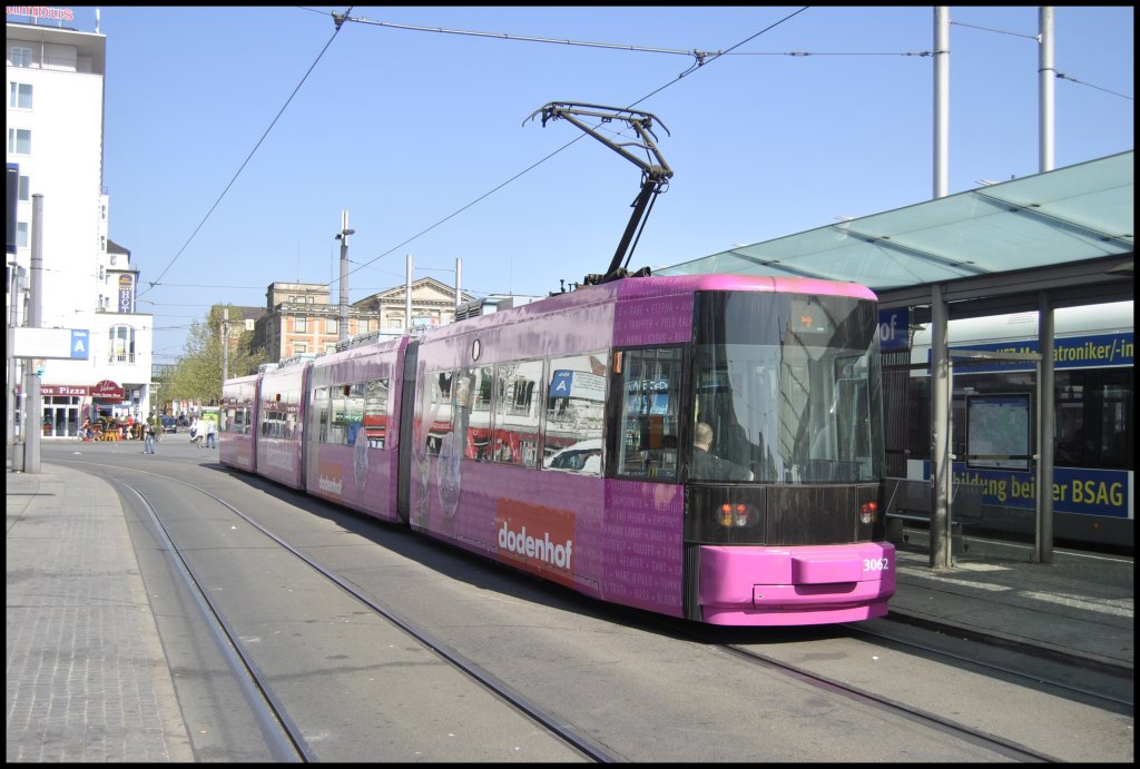 Wagen 3062, verl��st den Bremer HBF am 23.05.2010.