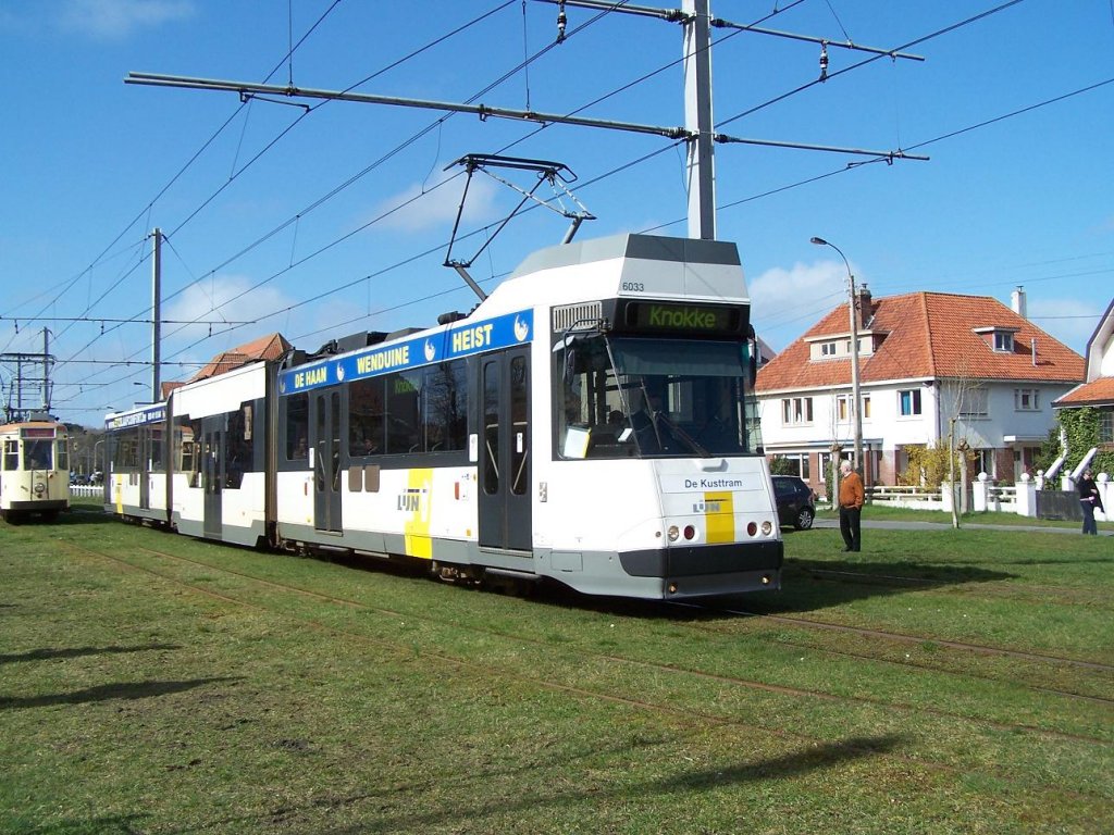 Wagen Nr 6033 fhrt in richtung Knokke am 29/03/09.