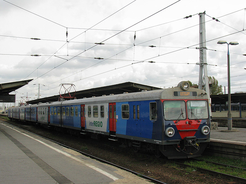 Warszawa Wschodnia, 3.10.2009. ED72-011 als IR 13123 (Warszawa Wschodnia - Częstochowa - Krak�w Gł�wny)