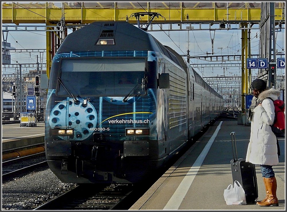 Warten auf den Zug im Hauptbahnhof von Zrich. 27.12.09 (Jeanny)