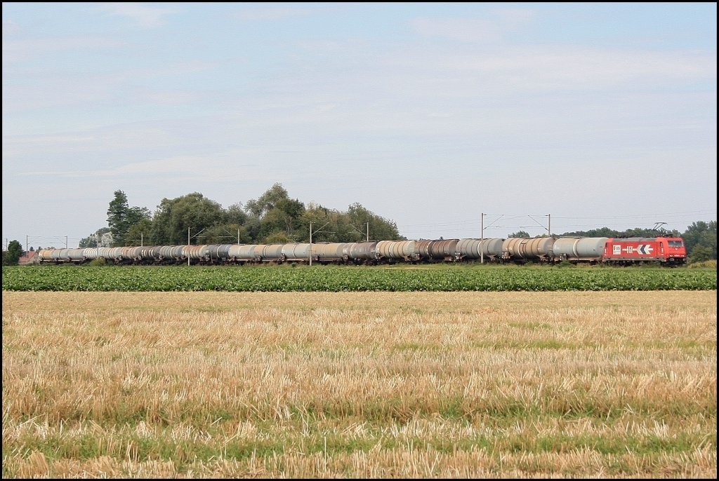 Was mich sehr verwunderte war, das eine HGK Lok auf der KBS 930 anzutreffen war. (07.09.2010, K�fering)