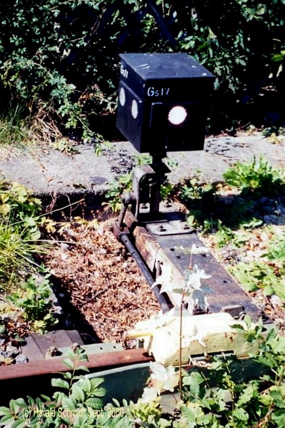 Weiche im Bahnhof Pfronten-Ried/Allgu im Sept. 2000