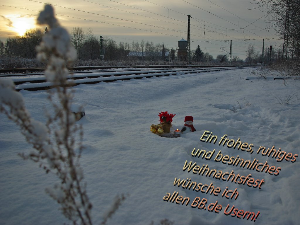Weihnachtliche Gre von der KBS 613, aus Eschwege West/Eltmannshausen an alle User, Besucher und alle, die sich dieses Bild hier anschauen! Ein frohes Fest und ein paar besinnliche Tage!