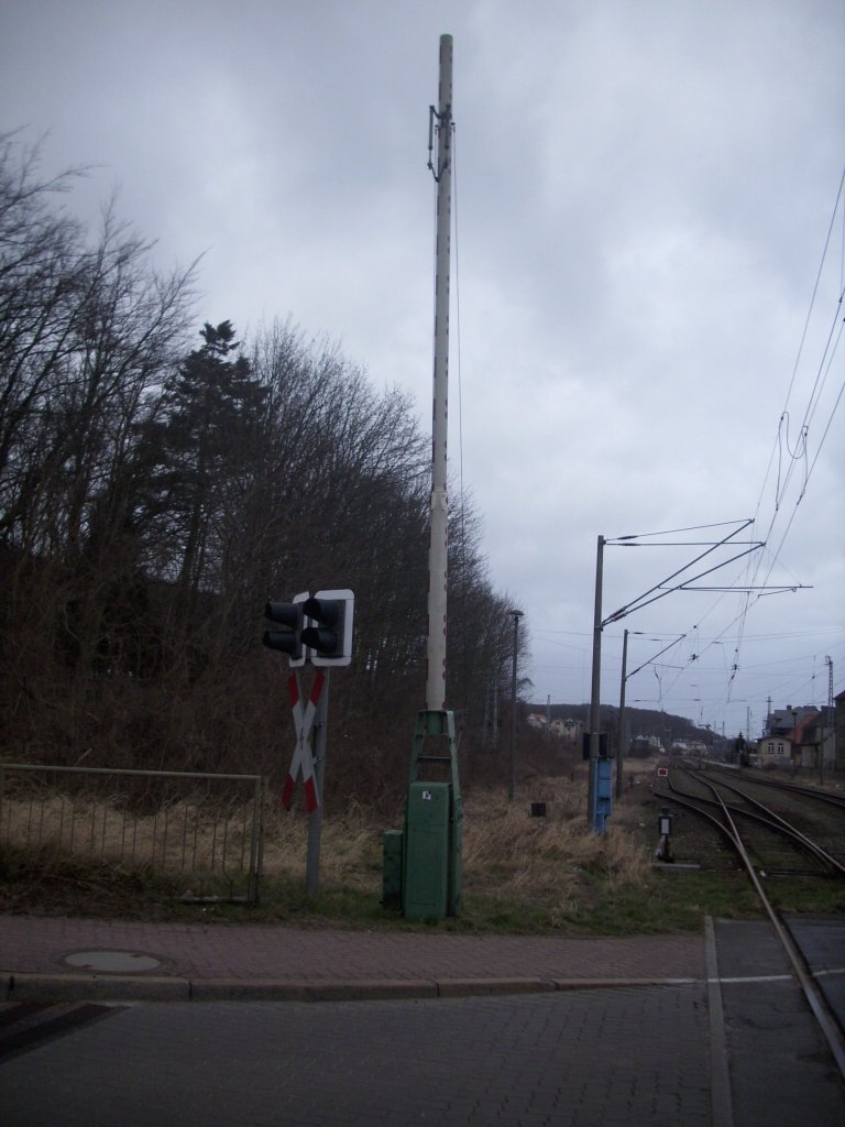 Weie Automatische Schranke in Sassbitz am 25.02.2012