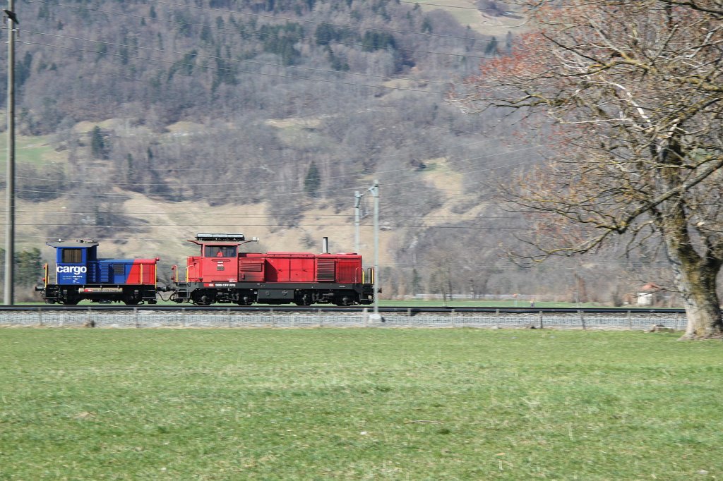  Wenn der Vater mit dem Sohne....  Momentaufnahme bei Igis.27.03.12