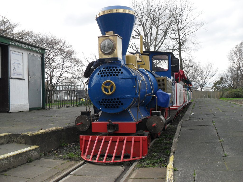 Westernzug bei der Kleinbahn im Rheinpark in Kln.