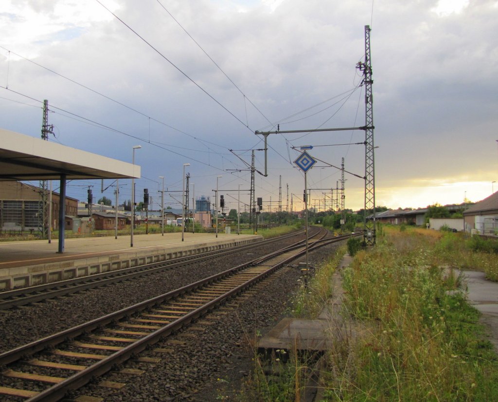 Westliches Gleisvorfeld in Gotha; 08.08.2010