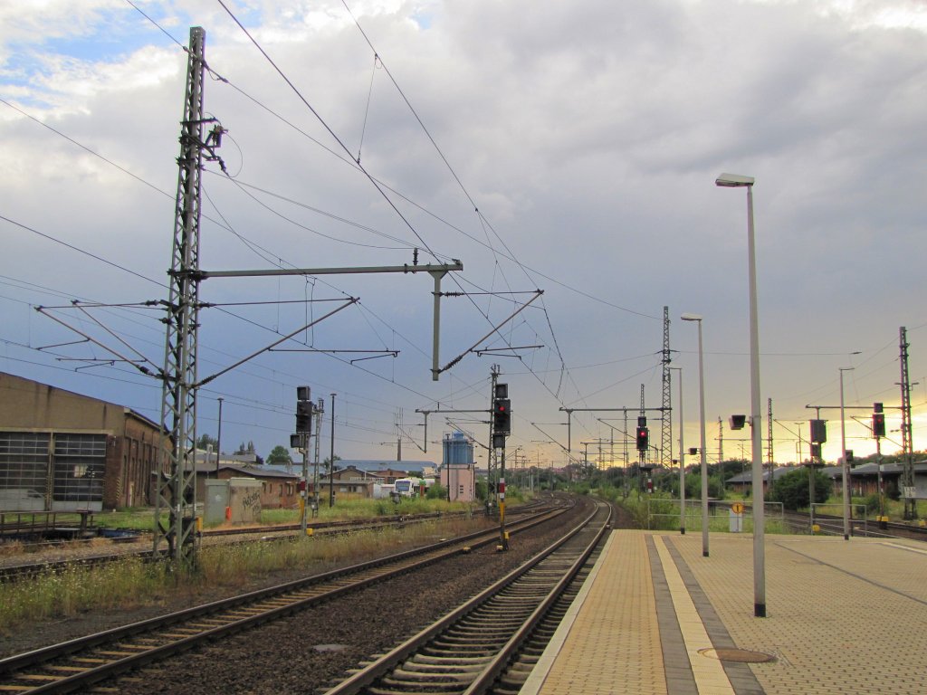 Westliches Gleisvorfeld in Gotha; 08.08.2010