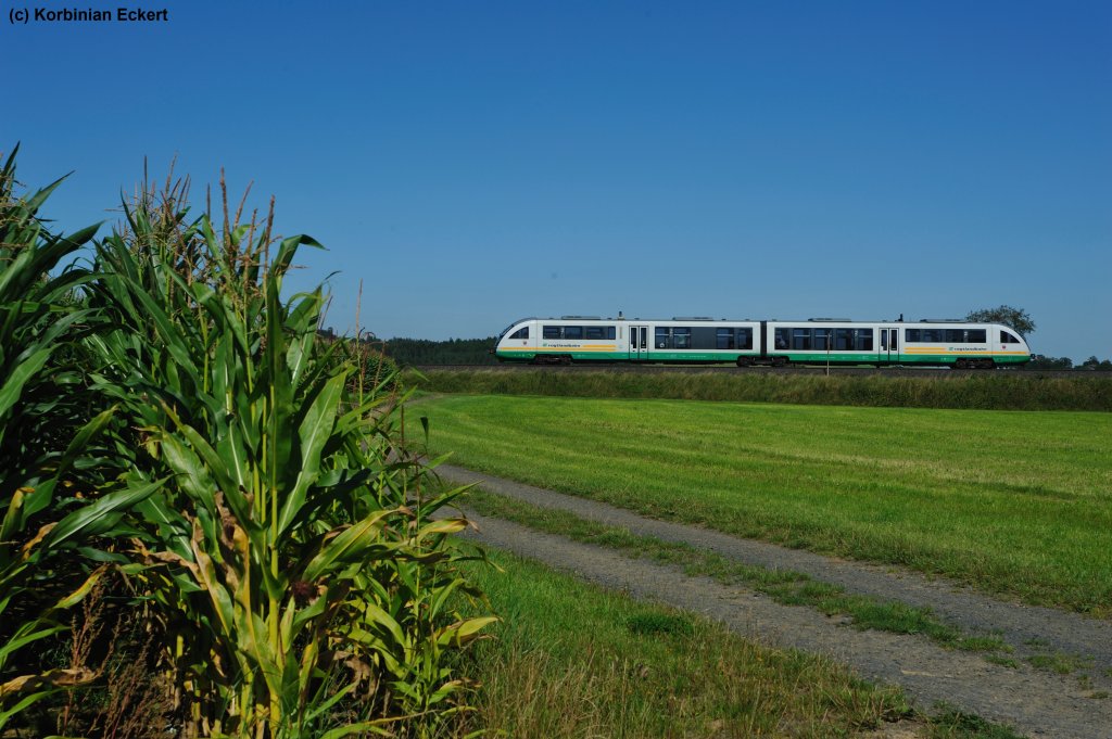 Wieder mal ein Bild aus meiner Heimat :)
Und dazu noch ein besonderes: Mein 800stes Bild zeigt VT 20 der Vogtlandbahn bei der Fahrt Richtung Hof bei Oberteich. Aufnahmedatum: 20.08.2011