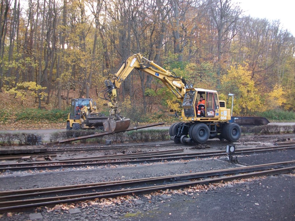 Wieder wurden am 05.November 2010 ein Stck alter Schienen in Ghren entfernt. 