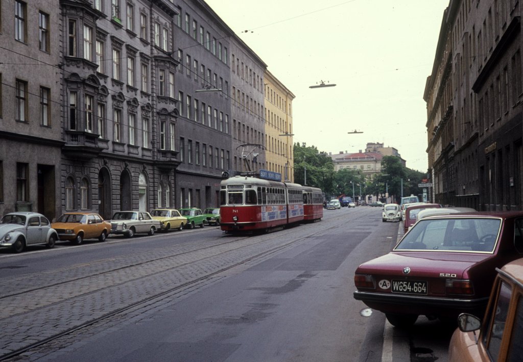 Wien WVB SL 231 (F 741) Obere Donaustrasse im Juli 1977.