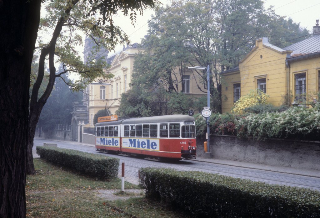 Wien WVB SL G2/ (E1 4798) Hohe Warte im Oktober 1978.