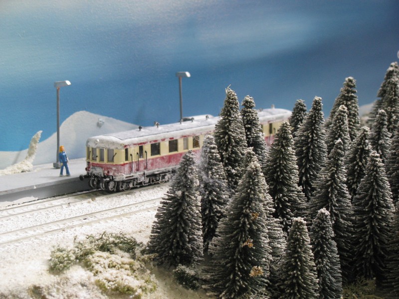 winterliche H0-Anlage der Neubrandenburger Modellbahnfreund, Bw Schwerin 27.09.2009