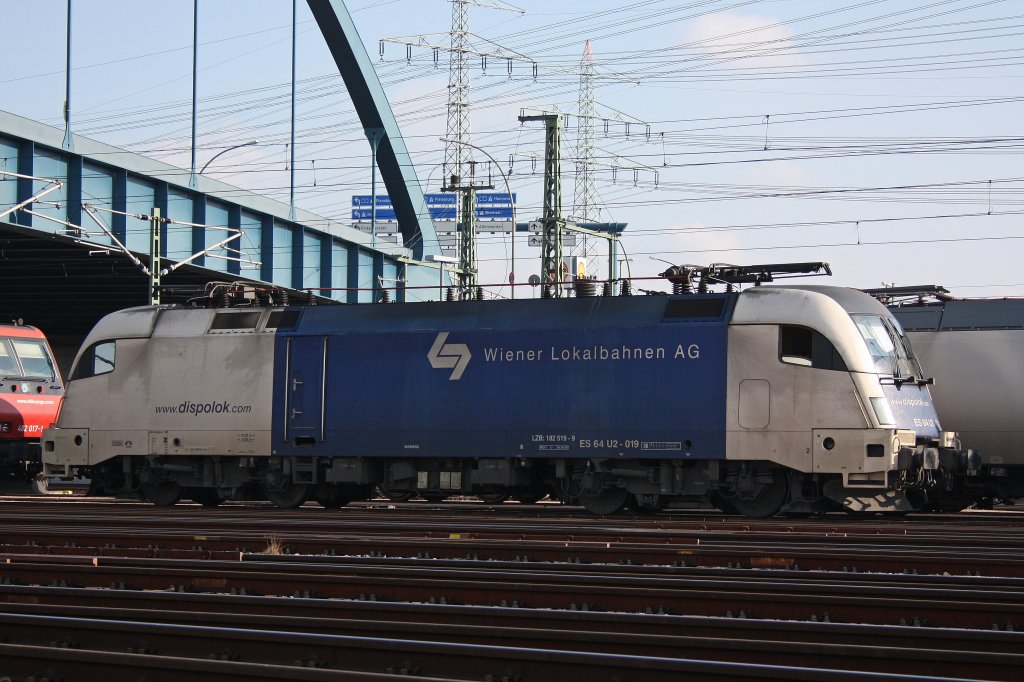 WLB ES 64 U2-019 am 18.10.10  in Hamburg-Waltershof Gbf Alte Sderelb