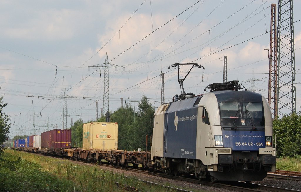 WLB ES 64 U2-068 am 9.8.12 mit einem KLV in Ratingen-Lintorf.
Gru an den Tf!