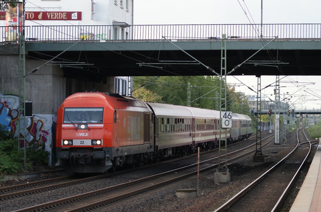 WLE 22 mit einem Sdz in Dsseldorf Unterrath am 13.09.09