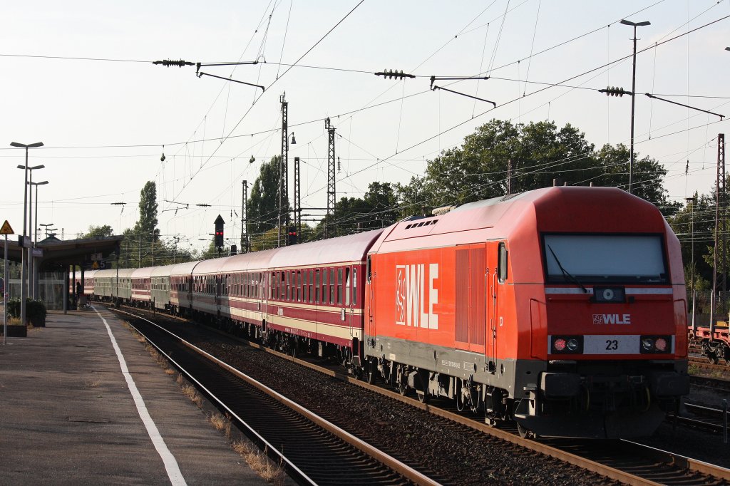 WLE 23 am 16.9.12 am Zugschluss eines Sonderzuges in Mlheim-Styrum.