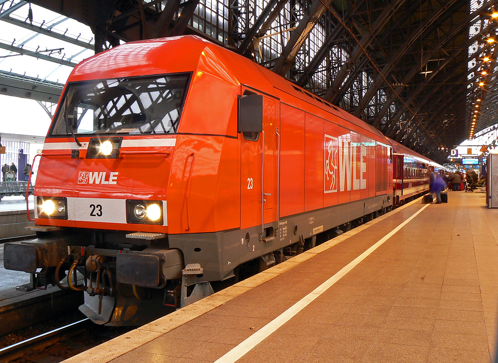 WLE 23 mit Mller Touristik Sonderzug in Kln Hbf am 28.11.2010