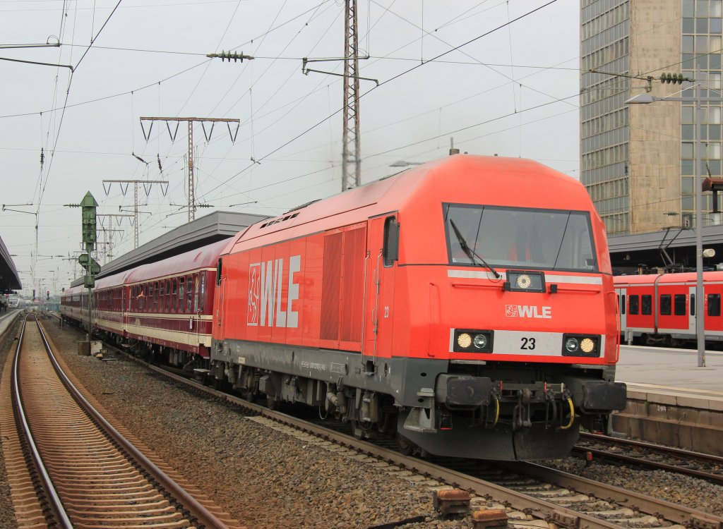 WLE 23 mit Sonderzug in Essen Hbf, September 2012.