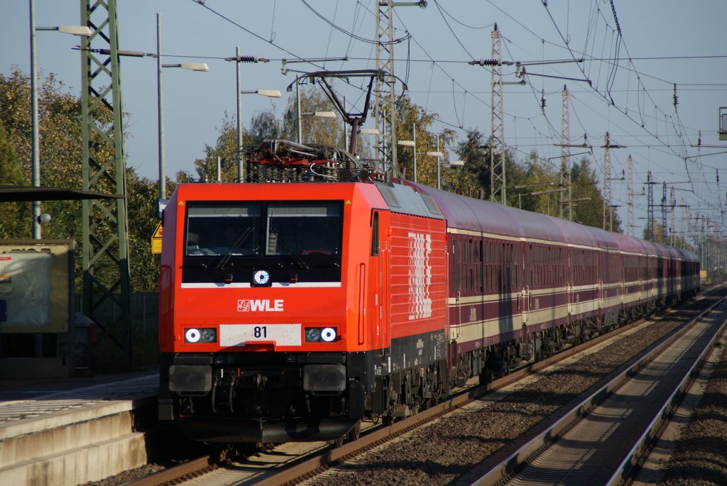 WLE 81 als Sonderzug am 23.10.2011 in Dedensen/Gmmer.