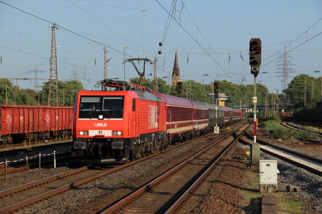 WLE 81 mit einem Sonderzug in Mlheim-Styrum am 16.09.2012